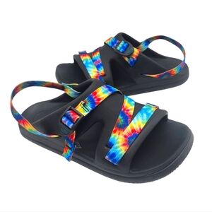 Chaco‎ Chillos Black Tie Dye Slingback Sport Outdoor Sandals Size Big Kids 6